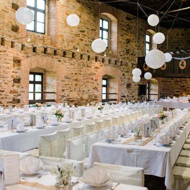 Tischdekoration für Hochzeit