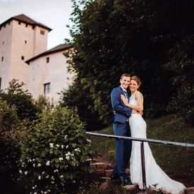 Brautpaar auf Burg Lockenhaus